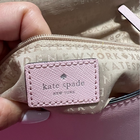 - Kate Spade soft pink crossbody with gold tone accents. - Picture 6 of 7